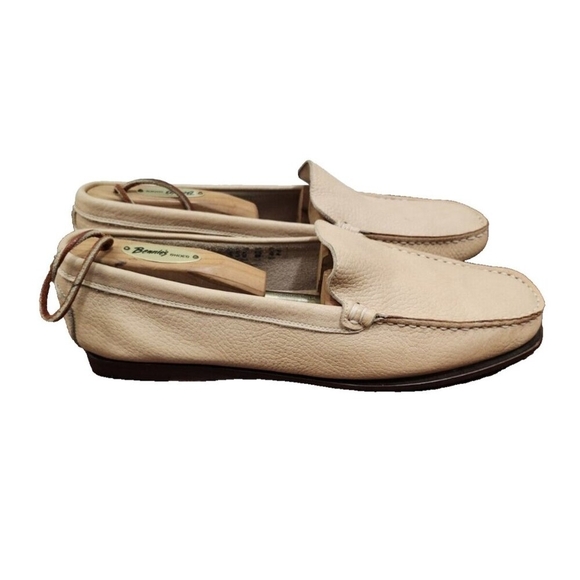 REG COMPANY made in Italy Beige Leather Men Loafers Size US 9/EUR 42 - Picture 5 of 15